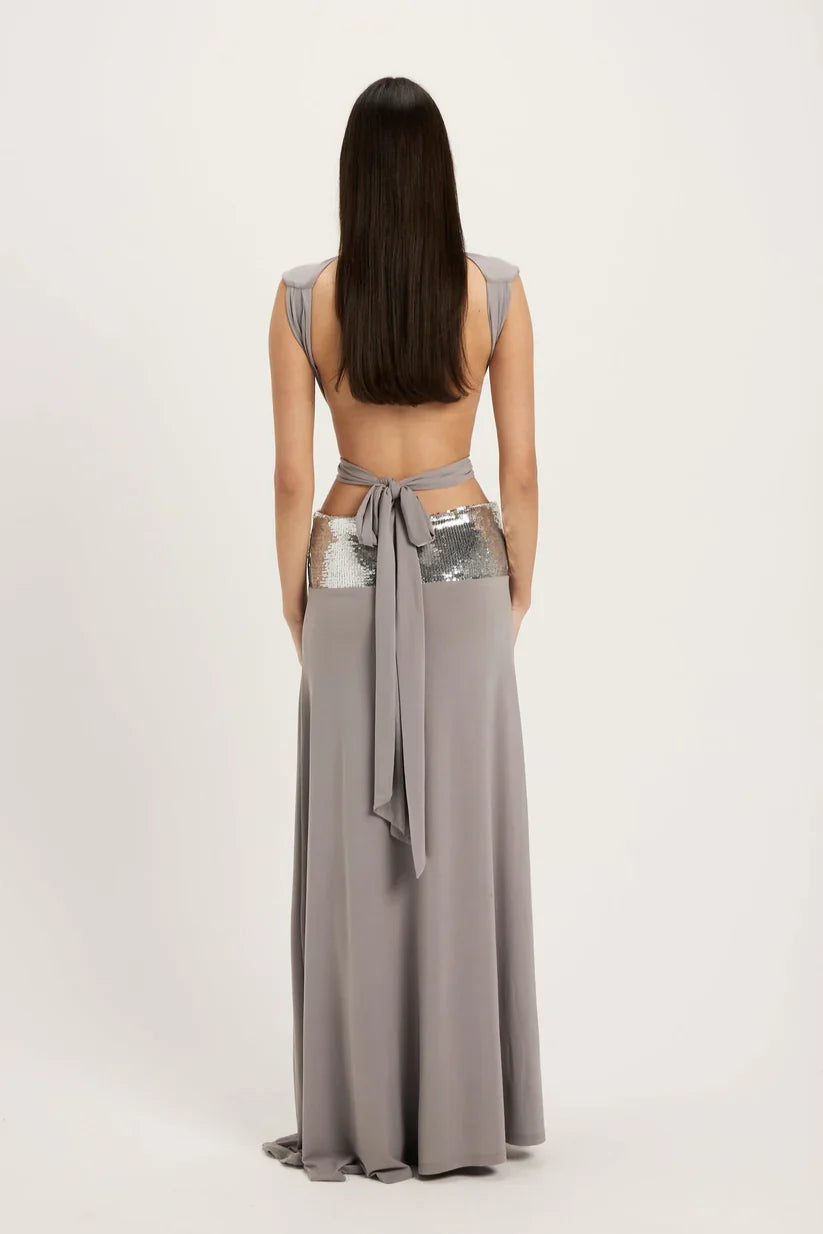 Julia - Dress silver contour