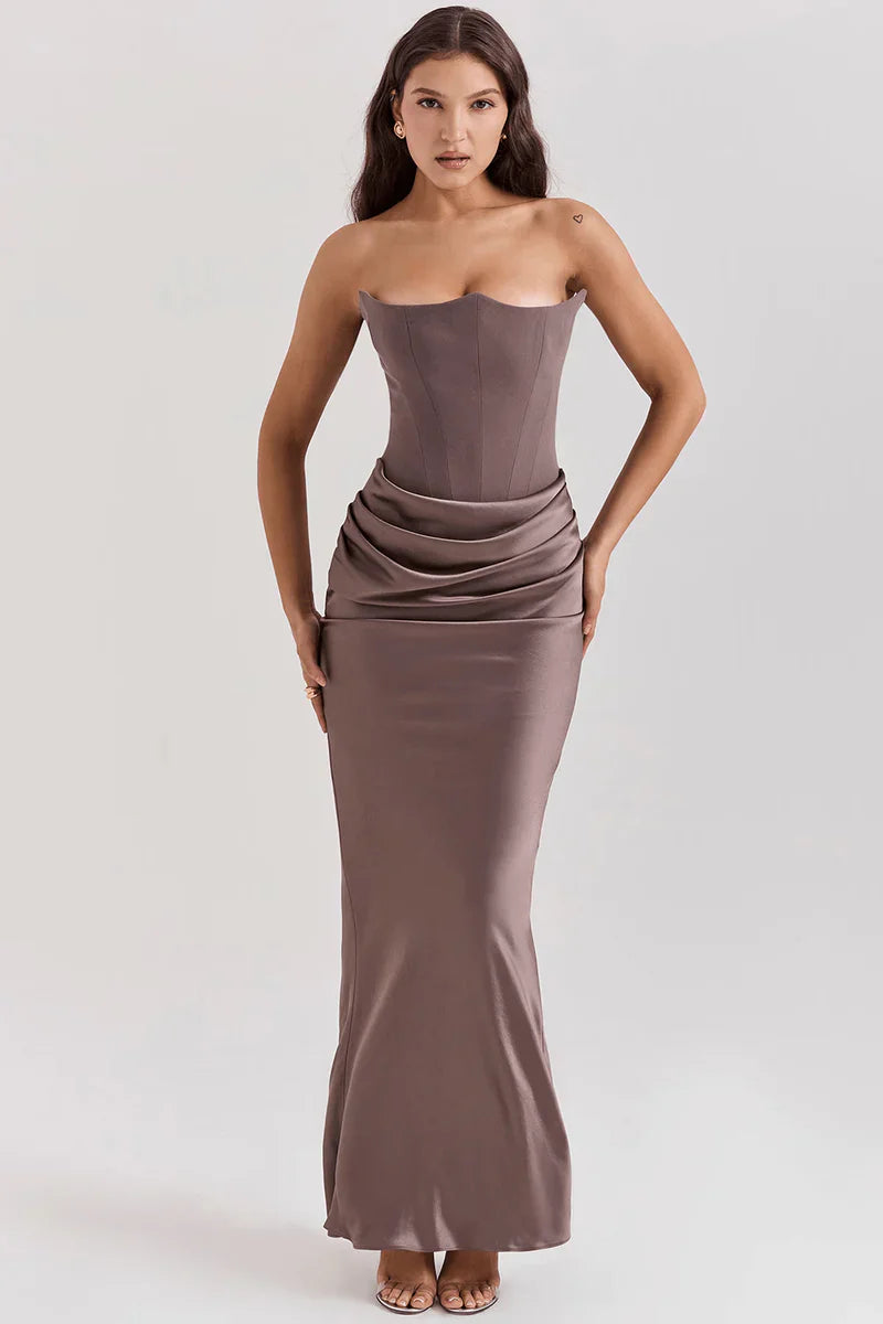 Serena - Dress scuplted satin