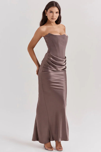 Serena - Dress scuplted satin