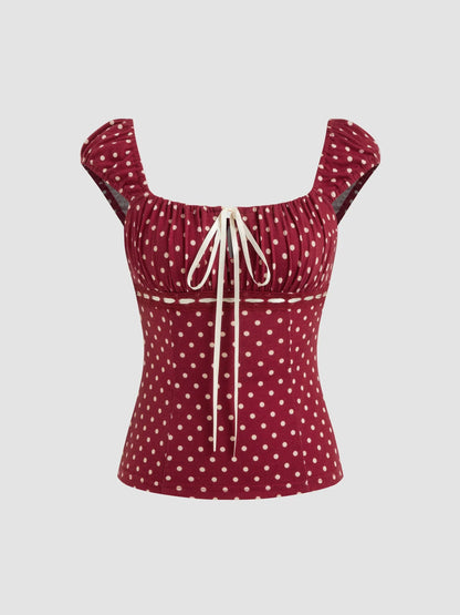 Ella - Top polka tie