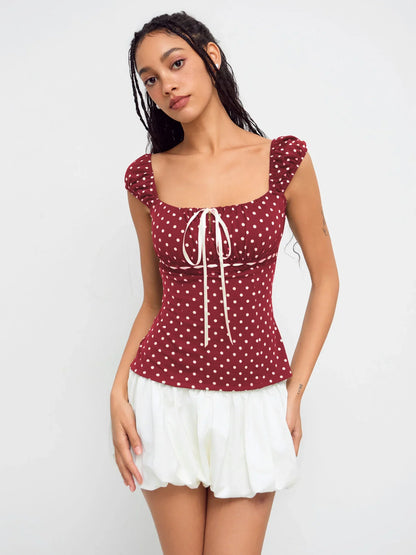 Ella - Top polka tie