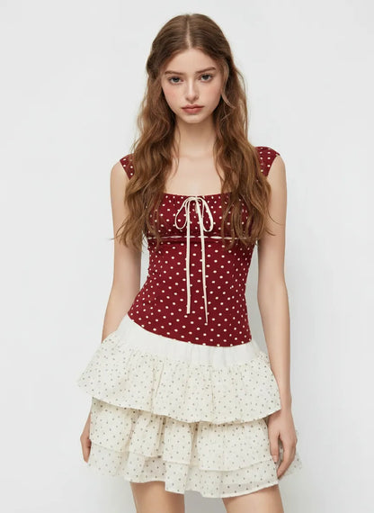 Ella - Top polka tie