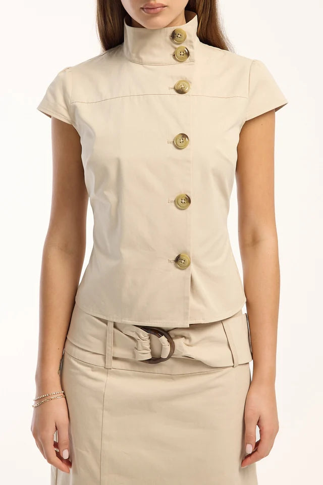Suki Button Top