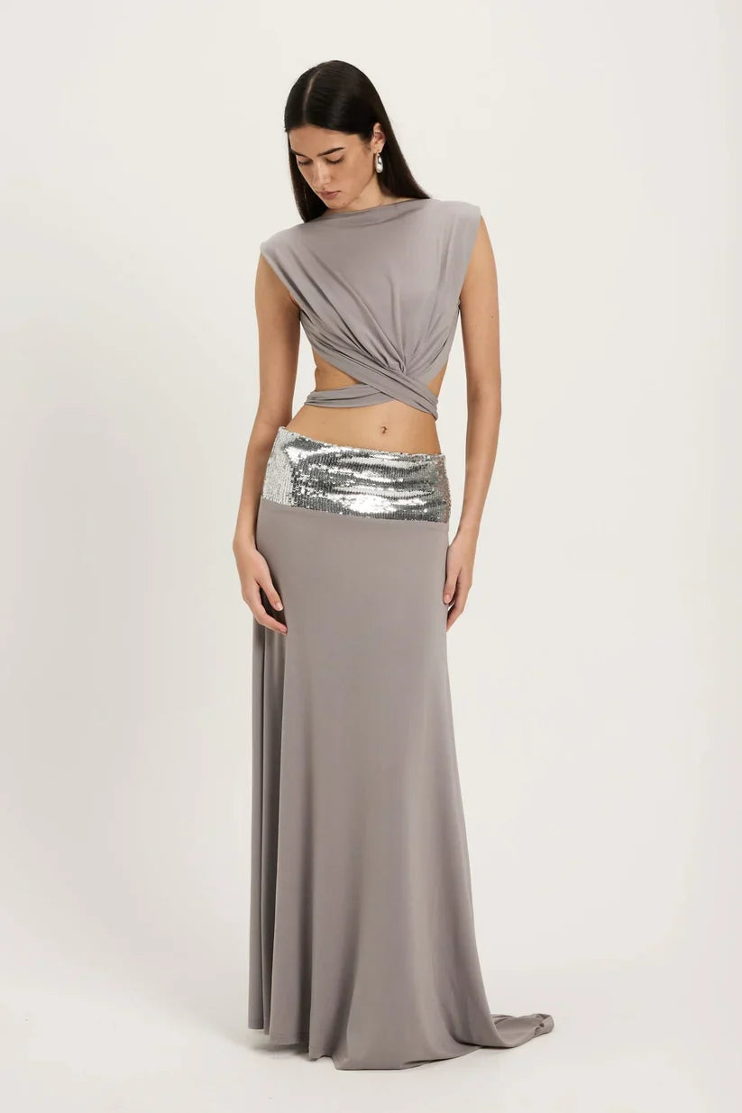 Julia - Dress silver contour