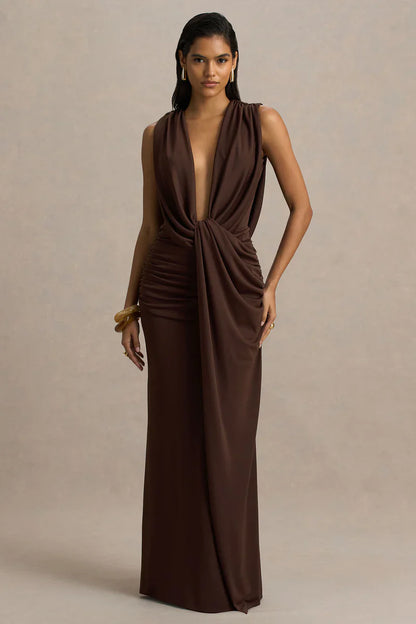 Calista - Dress deep cocoa