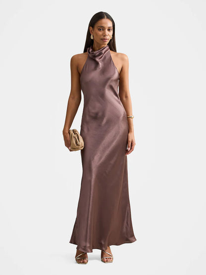 Amelia Satin Maxi Dress