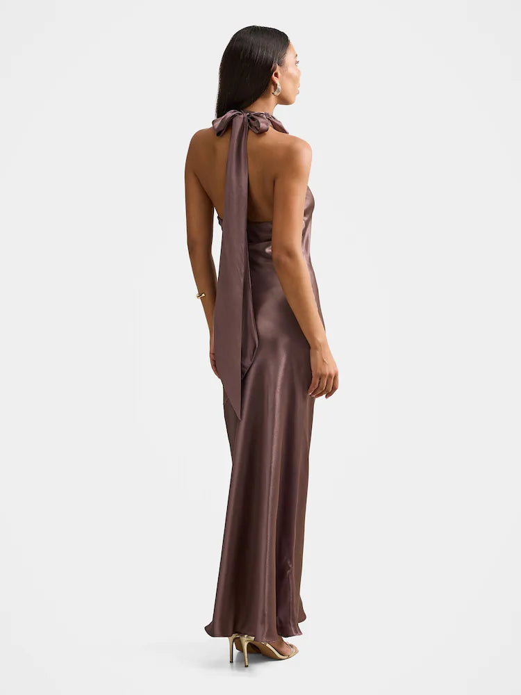Amelia Satin Maxi Dress