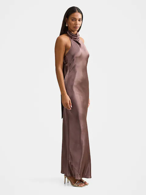 Amelia Satin Maxi Dress