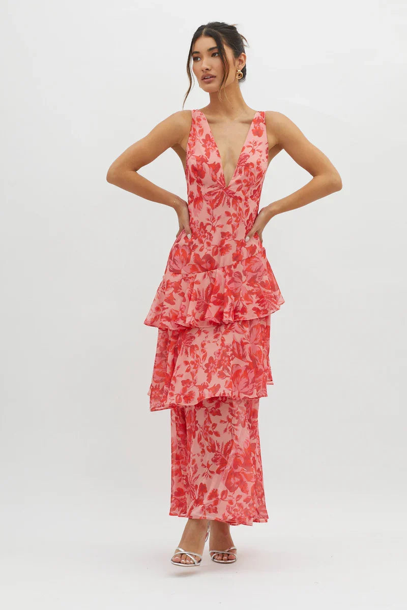 Victoria -Dress sunset bloom