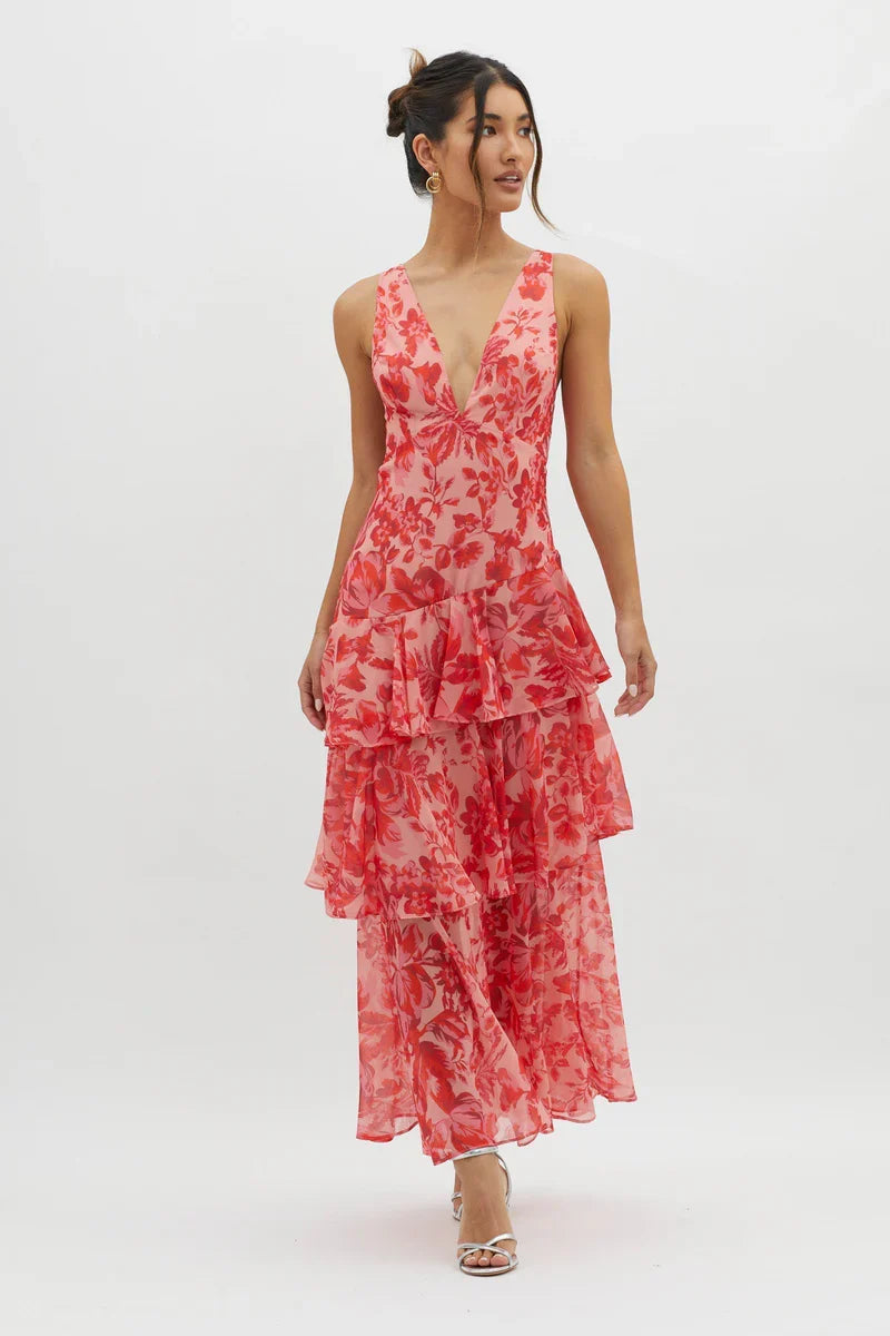 Victoria -Dress sunset bloom