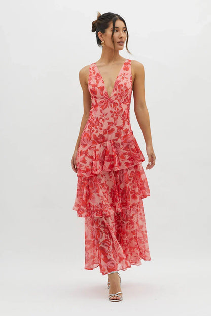 Victoria -Dress sunset bloom