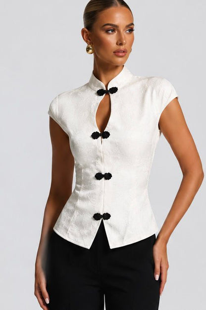 Naomi Mandarin Top