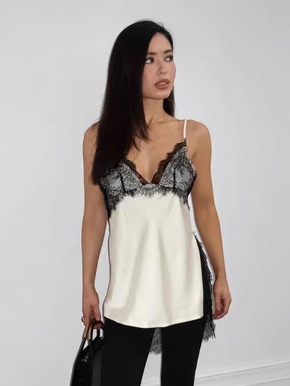 Elena - Top lace satin