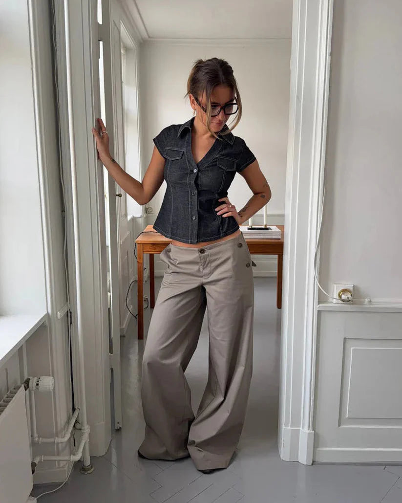 Sofia - Buttoned Trousers