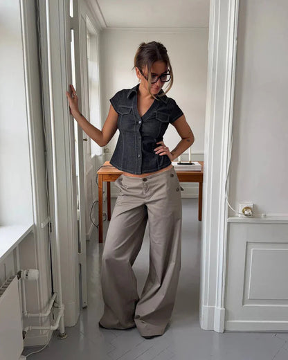 Sofia - Buttoned Trousers