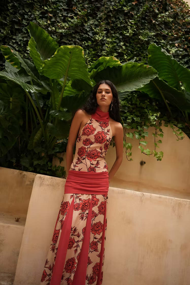 Roseline - Dress red roses