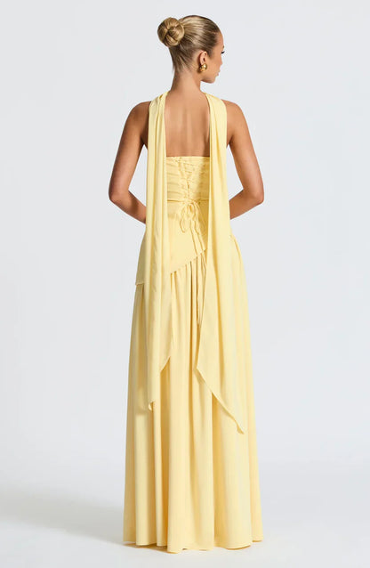 Alira - Dress golden veil
