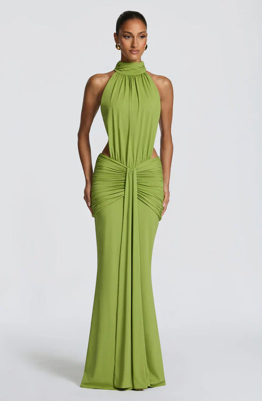 Delgery - Dress olive sculpt