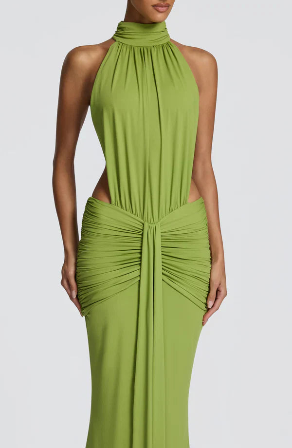 Delgery - Dress olive sculpt