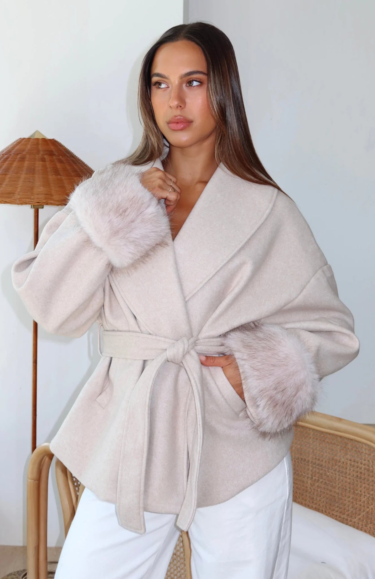 Aurora Fur Cuff Jacket
